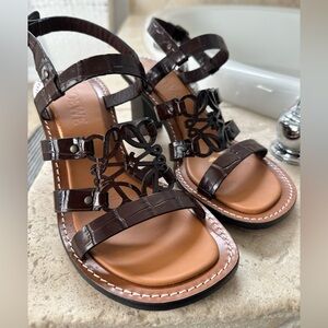 Loewe  Leather Heel Sandals 39